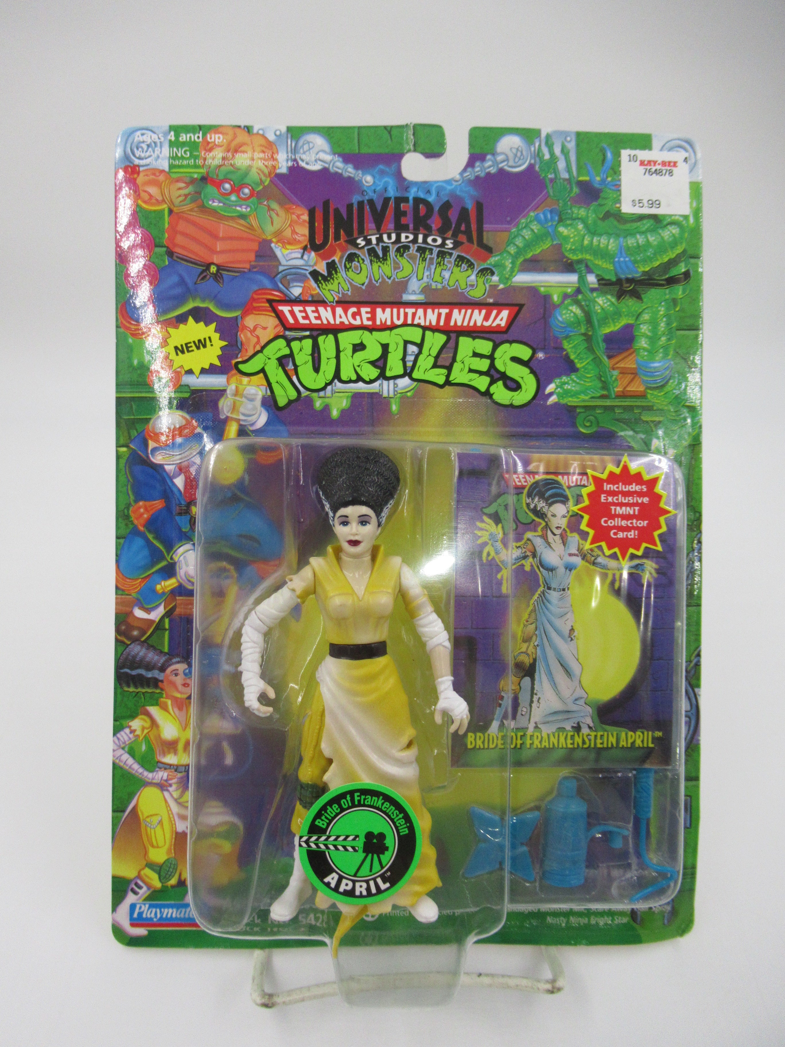 Teenage Mutant Ninja Turtles Bride of Frankenstein April Universal Monsters Series II 4.5" Figure TMNTs - Playmates (1994)